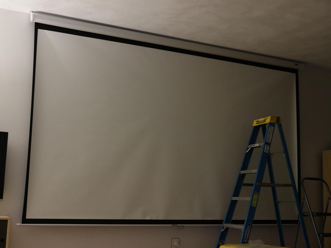 Projector screen installation