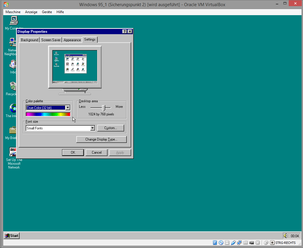 Windows 95 Virtualbox Image